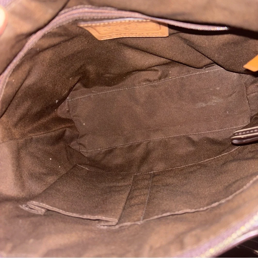 Coach Brown and Tan Tote Bag